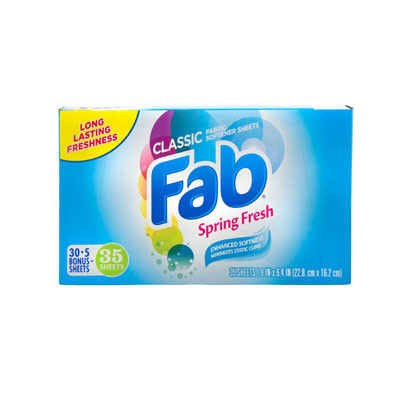DRYER SHEETS 35CT SPRING FRESH CLASSIC FAB