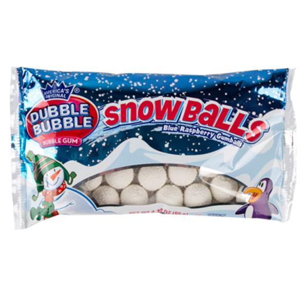 DUBBLE BUBBLE SNOWBALL GUM 2.32 OZ BAG COUNTER DISPLAY DUBBLE BUBBLE SNOWBALL GUM 2.32 OZ BAG COUNTER DISPLAY