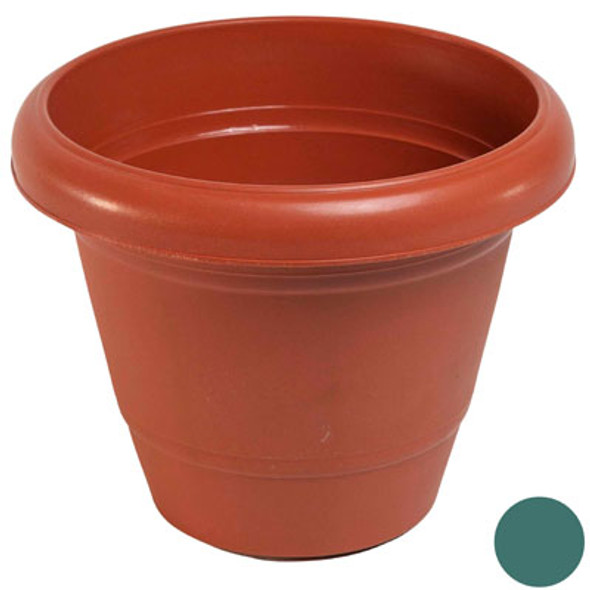 PLANTER ROUND 2 ASST COLORS 6.5 HIGH 8.0 DIA #601 TERRA, GREEN PLANTER ROUND 2 ASST COLORS 6.5 HIGH 8.0 DIA #601 TERRA, GREEN