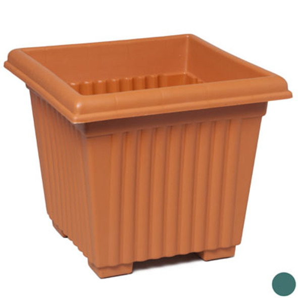 PLANTER 12 INCH SQUARE COLUMN DESIGN 2 COLORS #6058 NO PUNCHED-OUT HOLES PLANTER 12 INCH SQUARE COLUMN DESIGN 2 COLORS #6058 NO PUNCHED-OUT HOLES