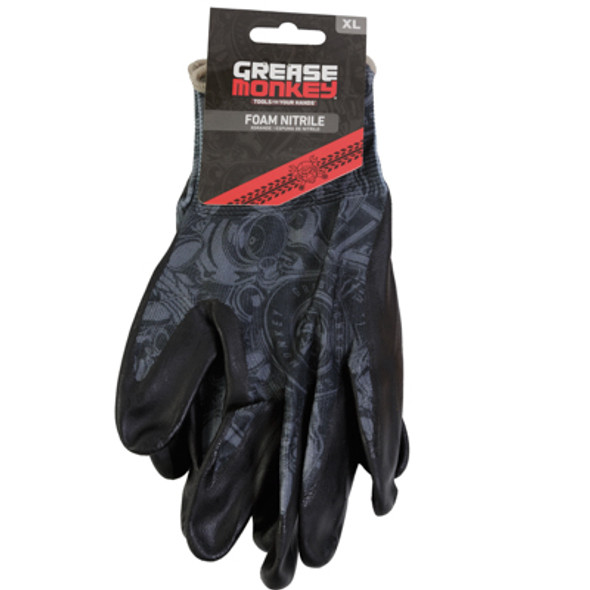 GLOVES FOAM NITRILE BLACK XLARGE GREASE MONKEY SELL IN USA ONLY GLOVES FOAM NITRILE BLACK XLARGE GREASE MONKEY SELL IN USA ONLY