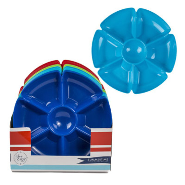 CHIP N DIP ROUND SECTION 11.5IN 4 SUMMER COLORS /48PC PDQ NO AMAZON SALES CHIP N DIP ROUND SECTION 11.5IN 4 SUMMER COLORS /48PC PDQ NO AMAZON SALES