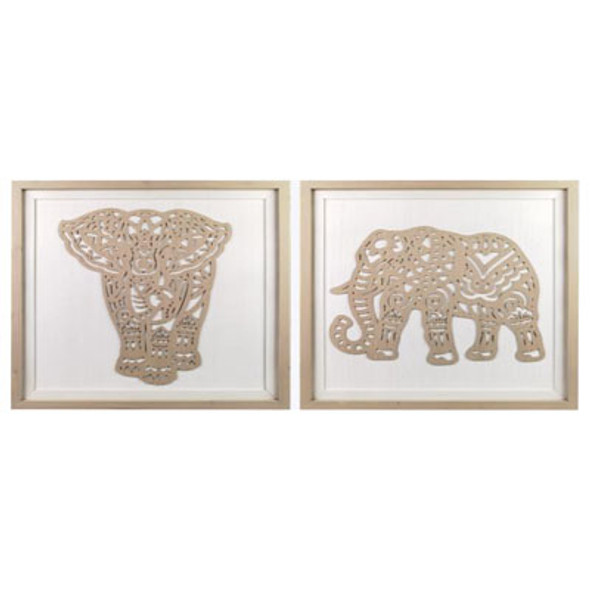 WALL SIGN ELEPHANT CUTOUT 2ASST 25X1X25 ($26.25)