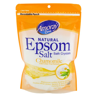EPSOM SALT 16OZ CHAMOMILE W/GREEN TEA EXTRACT AMORAY