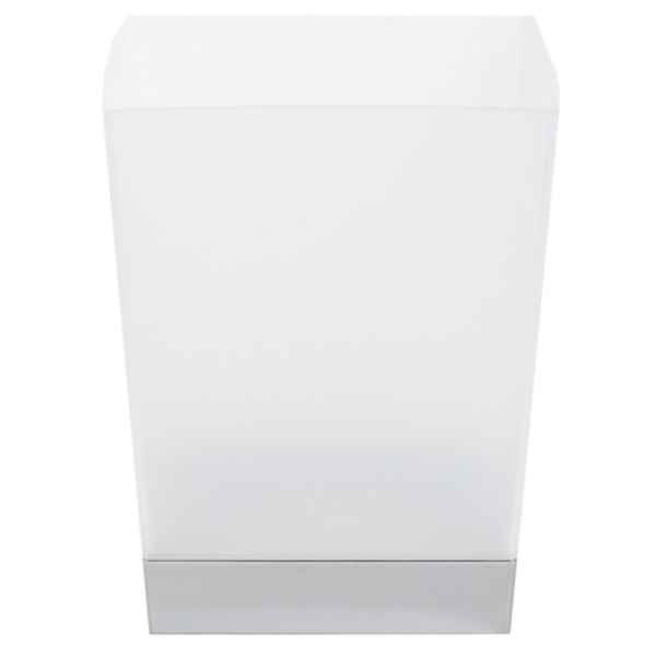 WASTE CAN CLAIRITY FROST/CHROME