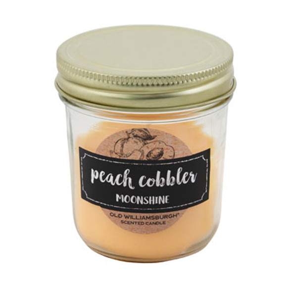 CANDLE 3OZ PEACH COBBLER MOONSHINE STRAIGHT MASON