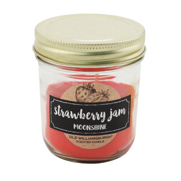 CANDLE 3OZ STRAWBERRY JAM MOON SHINE STRAIGHT MASON