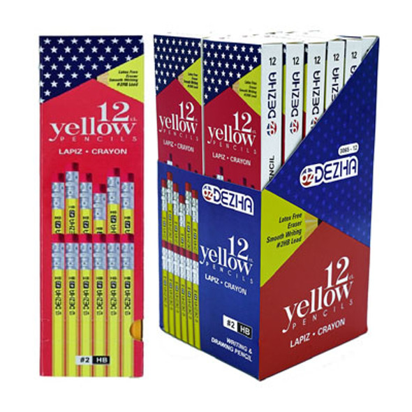 PENCILS 12CT YELLOW 6-12PC PDQ DISPLAY PEGGABLE PENCILS 12CT YELLOW 6-12PC PDQ DISPLAY PEGGABLE