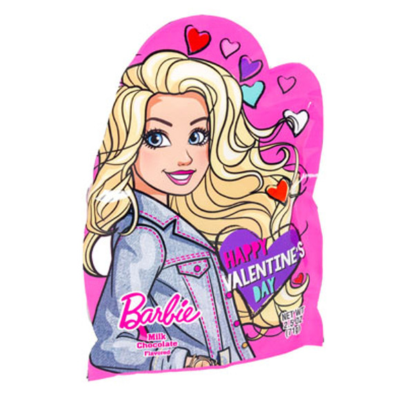 VALENTINE CANDY PARTY BARBIE MILK CHOCOLATE FLAVOR 2.5 OZ VALENTINE CANDY PARTY BARBIE MILK CHOCOLATE FLAVOR 2.5 OZ