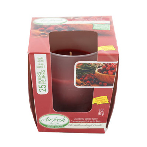 CANDLE 3OZ CRANBERRY SPICE AIR FRESH TUMBLER