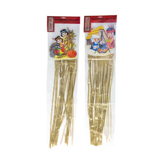 THANKSGIVING STREAMER DECORATION CARDED PP$2.99 ASST