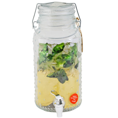 BEVERAGE DISPENSER 1GALLON CLEAR HOBNAIL