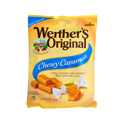 WERTHERS ORGINAL CHEWY 5 OZ PEG BAG