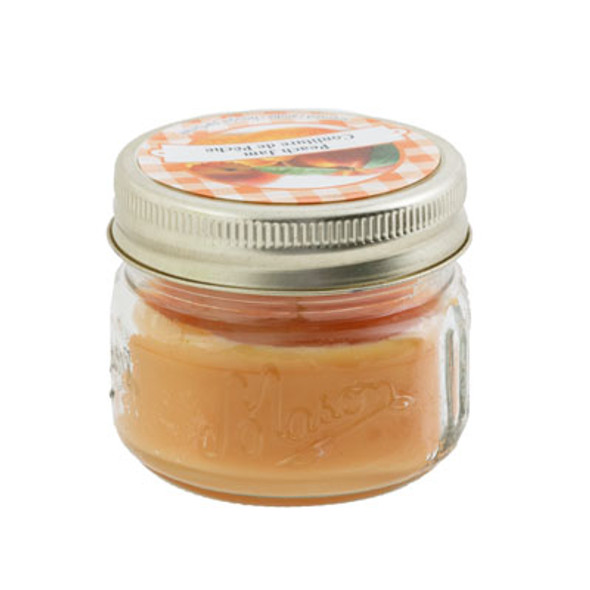 CANDLE 3OZ GOLDEN PEACH JAM N JELLY MASON JAR
