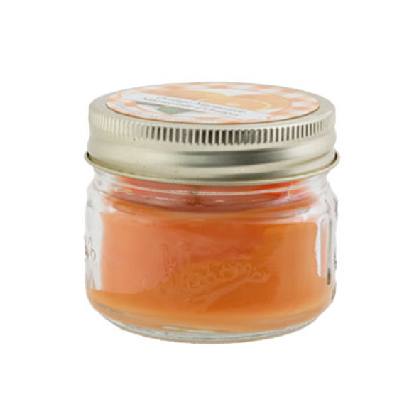 CANDLE 3OZ ORANGE MARMALAID JAM N JELLY MASON JAR
