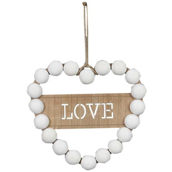 WALL SIGN HEART BLESSING BEADS WOOD 12X1.25X11.25 ($14.75)