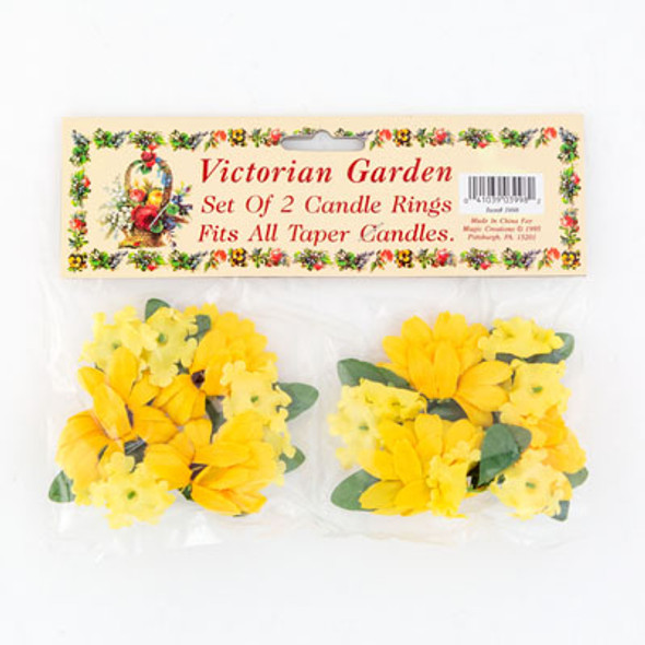 SUNFLOWER CANDLE RING S/2