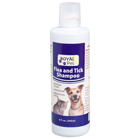 FLEA AND TICK SHAMPOO 8 OZ ROYAL PET MADE IN USA