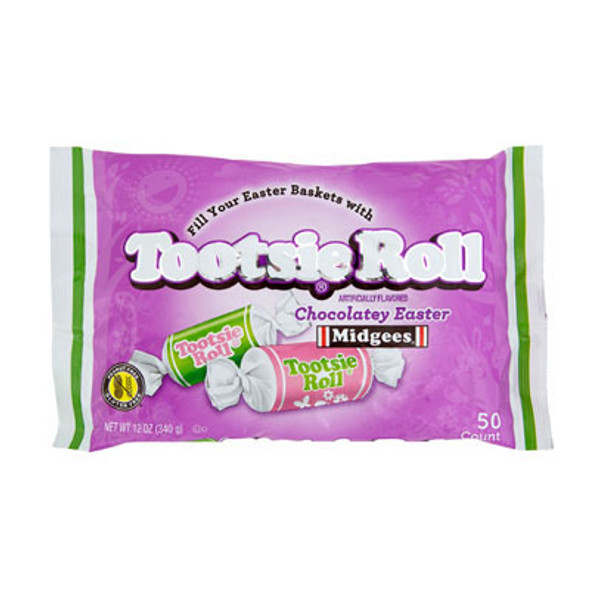 EASTER CANDY TOOTSIE ROLL MIDGEES 12 OZ BAG COUNTER DISPLAY EASTER CANDY TOOTSIE ROLL MIDGEES 12 OZ BAG COUNTER DISPLAY