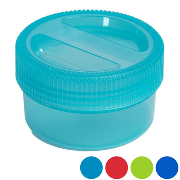 FOOD STORAGE CONTAINER 26 OZ W/SCREW TOP LID 4 COLORS IN PDQ FOOD STORAGE CONTAINER 26 OZ W/SCREW TOP LID 4 COLORS IN PDQ