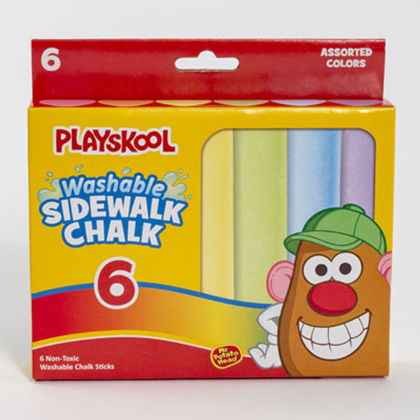 PLAYSKOOL 6CT SIDEWALK CHALK WASHABLE ASSORTED COLORS BOXED PLAYSKOOL 6CT SIDEWALK CHALK WASHABLE ASSORTED COLORS BOXED
