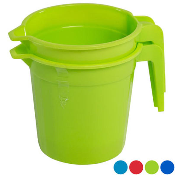 PITCHER NO LID 2PK 1 LITER 33.8 OZ 4 ASSORTED COLORS#ICY1000 - 5724