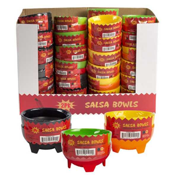 SALSA BOWL 2PK PLSTC 48PC PDQ YELW/ORG & GRN/RED & BLACK CMBOS **NO AMAZON SALES** SALSA BOWL 2PK PLSTC 48PC PDQ YELW/ORG & GRN/RED & BLACK CMBOS **NO AMAZON SALES**