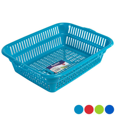 BASKET 13X11X4 4 ASSORTED COLORS VANITY-4  #6030