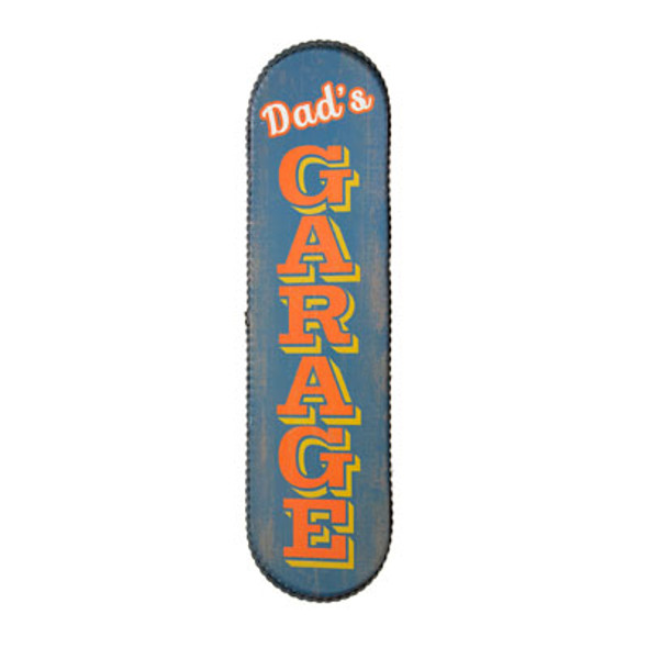 WALL SIGN 6X24 WOODEN/METAL TRIM DADS GARAGE