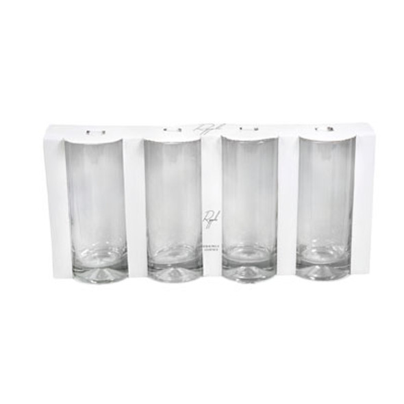 DRINKWARE 4PC SET 15OZ DOF RIPPLE CLEAR LITHO BOXED