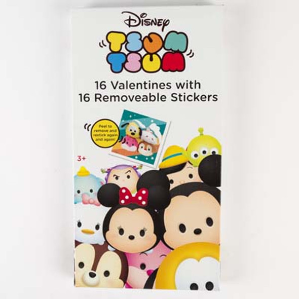 VALENTINE CARDS 16CT TSUM TSUM DELUXE RMV STICK *2.99* BOXED