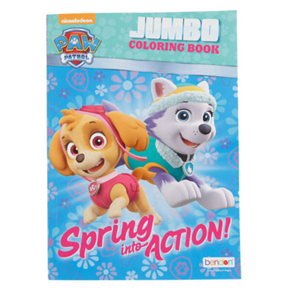 COLORING BOOK PAW PATROL SPRING ACTION IN 24PC DISPLAY BX
