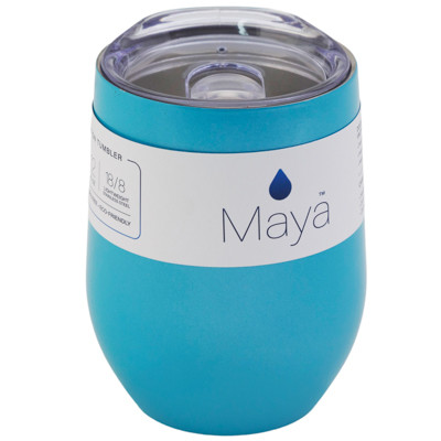 WINE TUMBLERS STAINLESS STEEL PEARL BLUE MAYA