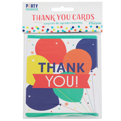 THANK YOU CARDS BALLOON FEST 8CT
