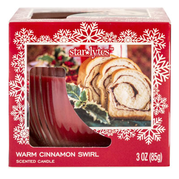 CANDLE SCENTED 3 OZ WINDOW BOXED CINNAMON SWIRL