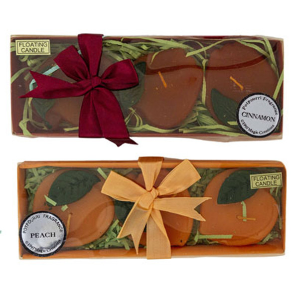 CANDLE FLOATING FRUIT 3PC ASSORTED