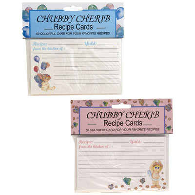 RECIPE CARDS CHUBBY CHERIB50 CARDS REF #5441