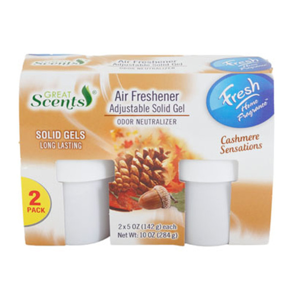 AIR FRESHENER GEL 2- 5OZ ADJUSTABLE CASHMERE SENSATION GREAT SCENTS AIR FRESHENER GEL 2- 5OZ ADJUSTABLE CASHMERE SENSATION GREAT SCENTS