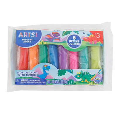 ARTSI MOLDING DOUGH, FLUFF & FOAM 6-8 PCS BRIGHT COLORS PP $3