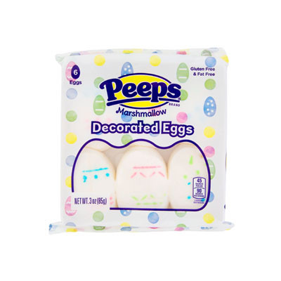 EASTER CANDY PEEPS EGGS 6 CT3 OZ