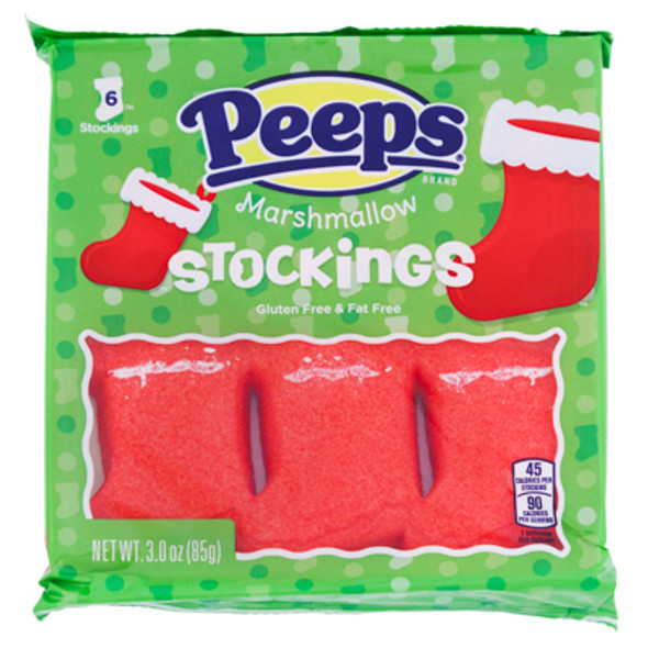 CHRISTMAS PEEPS 6CT MARSHMALLOW STOCKINGS 3 OZ COUNTER DISPLAY CHRISTMAS PEEPS 6CT MARSHMALLOW STOCKINGS 3 OZ COUNTER DISPLAY