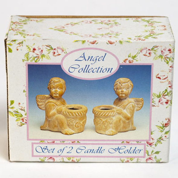 ANGEL CANDLE HOLDER SET OF 2COLOR BOX
