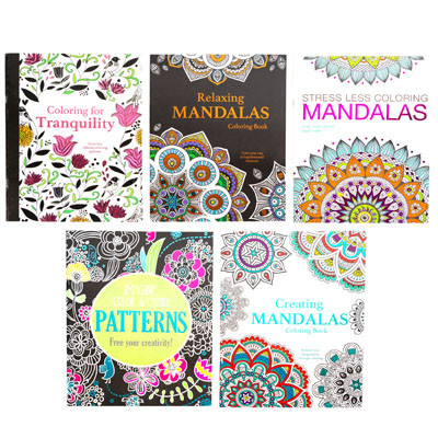 ADULT COLORING MANDALAS 6 ASSTD32 PG FOIL COVER