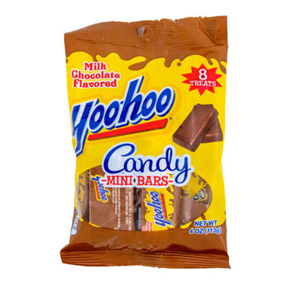 YOO-HOO MILK CHOCOLATE FLAVORED CANDY MINI BARS 8/BAG 4 OZ PEG BAG YOO-HOO MILK CHOCOLATE FLAVORED CANDY MINI BARS 8/BAG 4 OZ PEG BAG