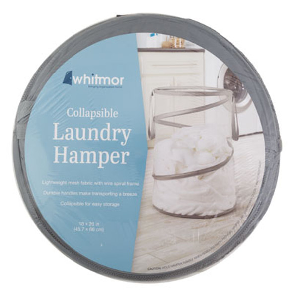 LAUNDRY HAMPER 18X26 GRAY COLLAPIBLE 18PC PDQ6744-1160-PGRAY-PDQ LAUNDRY HAMPER 18X26 GRAY COLLAPIBLE 18PC PDQ6744-1160-PGRAY-PDQ