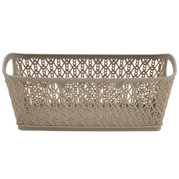 STORAGE TOTE 6.5X11.4 ALMOND BLUFF RESIN FORM LINK STICH6707-2712-AB STORAGE TOTE 6.5X11.4 ALMOND BLUFF RESIN FORM LINK STICH6707-2712-AB