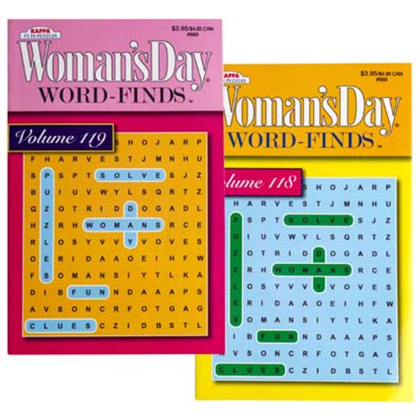 WORD FIND WOMAN'S DAY TRAVEL SIZE 2ASST IN 144PC FLOOR DISPLAY PPC $3.95 WORD FIND WOMAN'S DAY TRAVEL SIZE 2ASST IN 144PC FLOOR DISPLAY PPC $3.95