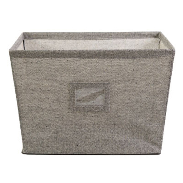 STORAGE TOTE BLACK HERRINGBONE FABRIC 13X10X15 6982-10750 STORAGE TOTE BLACK HERRINGBONE FABRIC 13X10X15 6982-10750
