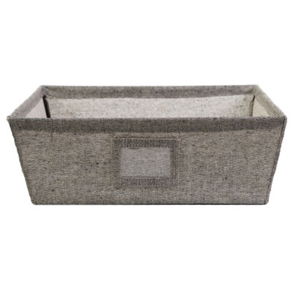 STORAGE SHELF TOTE BLACK HERRINGBONE FABRIC 13X5X156982-2711 STORAGE SHELF TOTE BLACK HERRINGBONE FABRIC 13X5X156982-2711