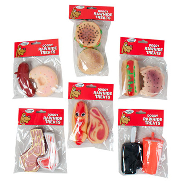 DOG TOY VINYL WITH SQUEAKER2PK 6 ASST FOOD STYLES IN PDQ#S20206, S20207